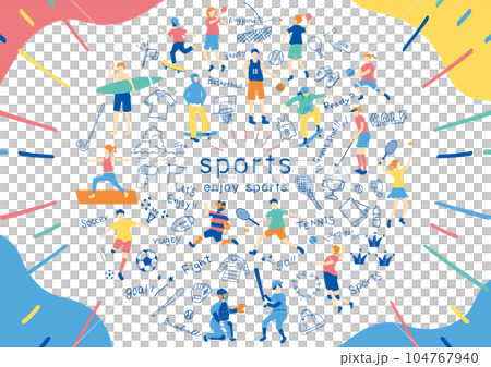 スポーツを楽しむ人達 スポーツを楽しむ人達 104767940
