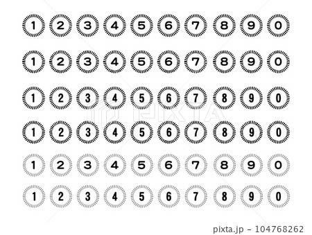 効果線数字セット 効果線数字セット 104768262