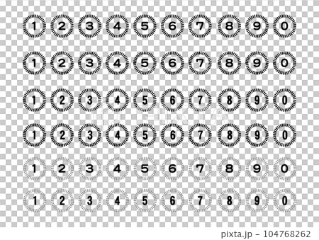 効果線数字セット 効果線数字セット 104768262