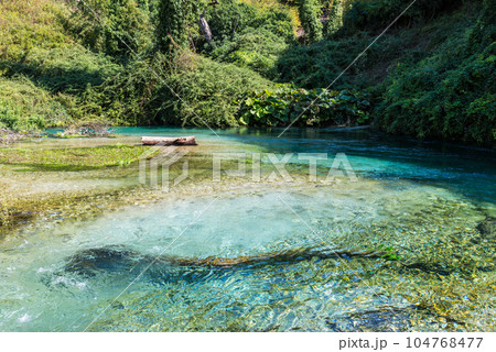 Blue eye spring near Sarande, Albania 104768477