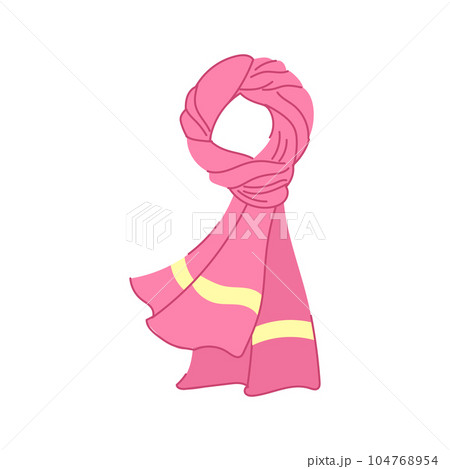 happy scarf women cartoon vector illustration 104768954