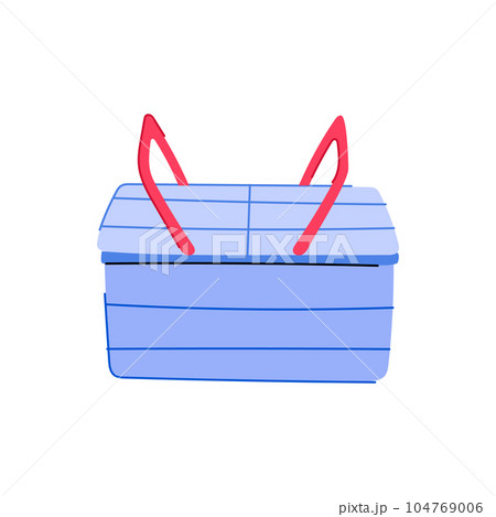 food picnic basket cartoon vector illustration 104769006