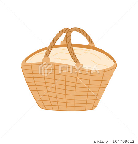 outdoor picnic basket cartoon vector illustration 104769012