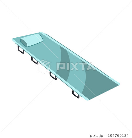 folding camping cot cartoon vector illustration 104769184