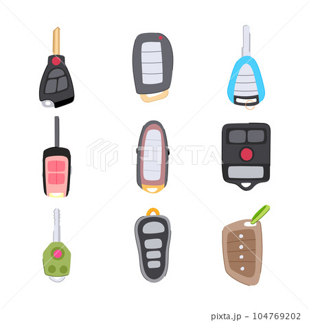 car key set cartoon vector illustration 104769202