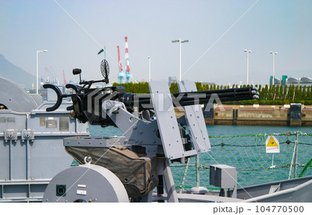 海上自衛隊の掃海艇に装備された20mm機関砲 JM61-M 104770500