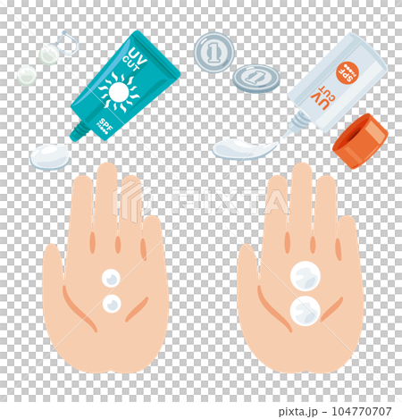 Recommended amount of sunscreen 104770707