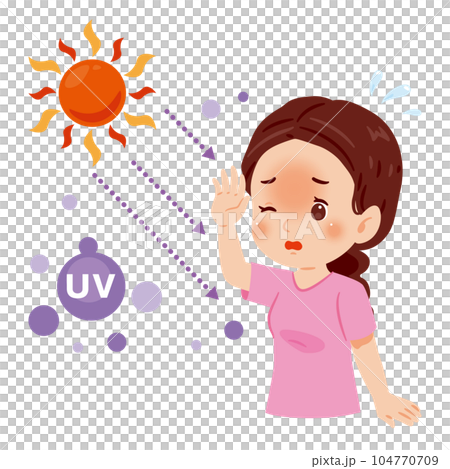 暴露在紫外線下的女性 104770709