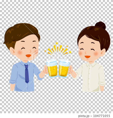 乾杯圖像 2 年輕男女 乾杯圖像 2 年輕男女 104771055