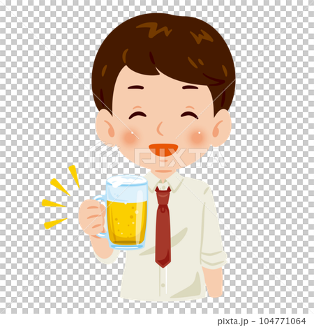 smiling man with beer smiling man with beer 104771064