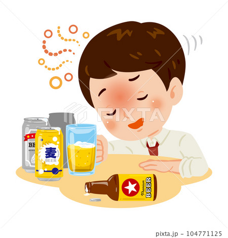 泥酔する男性 104771125