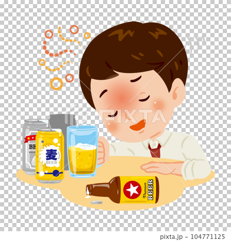 泥酔する男性 104771125