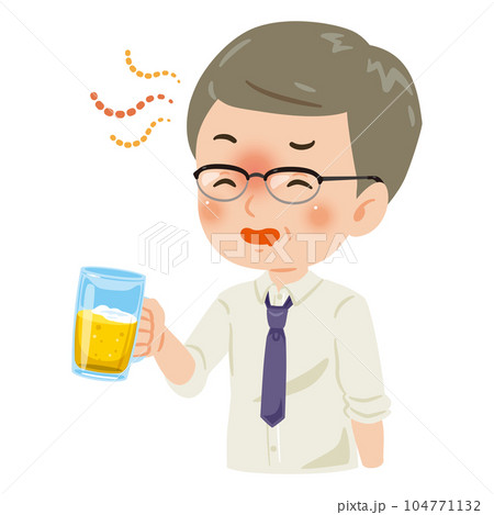 酒に酔った中年男性 104771132