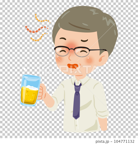 酒に酔った中年男性 104771132