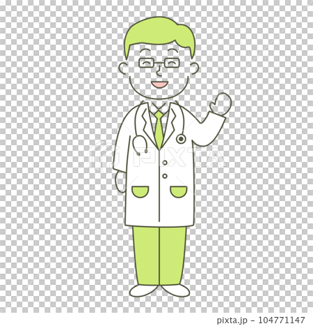 醫生微笑回應的插圖 104771147