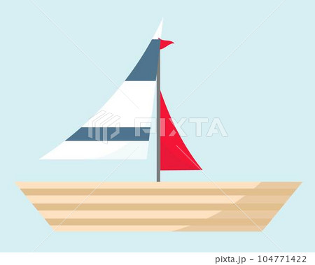 ヨットのベクターイラスト。ボート、小型船、海。ベクターイラスト 104771422