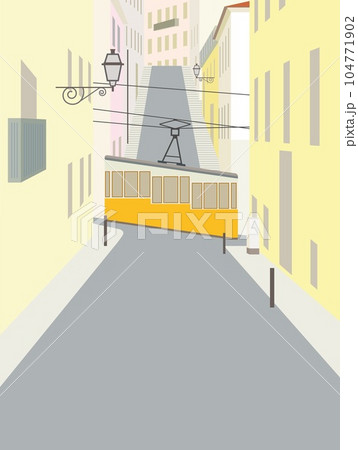 リスボン lisboa ポルトガル portugal ビカ bica ケーブルカー リスボン lisboa ポルトガル portugal ビカ bica ケーブルカー 104771902