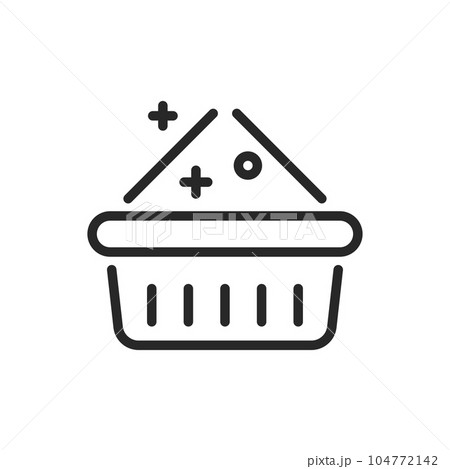 Shopping Cart Icon. Vector Linear Editable Sign of a Shopping Cart, Symbolizing Optimal Selection, Quality Purchase, and Wise Shopping Decisions. 104772142
