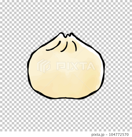 Meat bun watercolor style vector illustration Meat bun watercolor style vector illustration 104772570