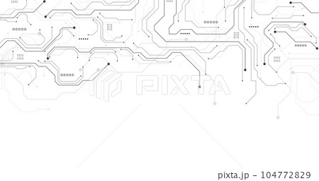 Technology black circuit diagram concept. 104772829