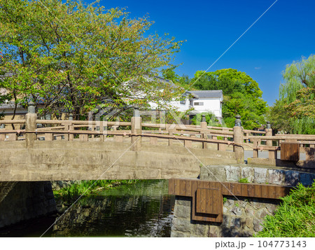 滋賀_近江八幡の水郷街並み風景 104773143