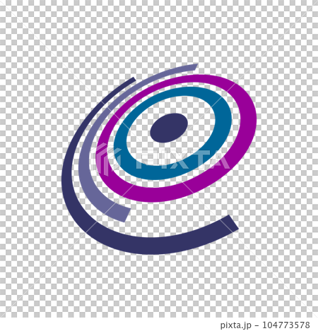 Geometric Rotation Element for Logo Design. Abstract Icon. Vector Art. 104773578