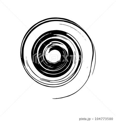 Spiral Design Element. Brush Stroke Line. Abstract Swirl Icon. Vector Art. 104773580