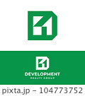 Letter Initial D Home House in Minimal Modern Logo 104773752