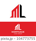 Letter Monogram M L ML LM in Simple Modern Logo 104773755