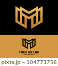 Letter Monogram M MM in Simple Luxury Logo 104773756