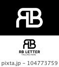 Letter Monogram R B RB BR in Simple Modern Logo 104773759