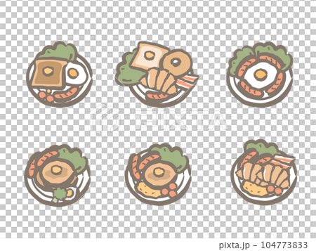 Morning lunch plate 104773833