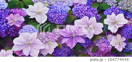Mountain spring landscape, mountains with snowy peaks, lilac flower bushes, cartoon flat spring nature, green pasture meadow with forests, beautiful spring day mountains, vector illustration banner Mountain spring landscape, mountains with snowy peaks, lilac flower bushes, cartoon flat spring nature, green pasture meadow with forests, beautiful spring day mountains, vector illustration banner 104774439