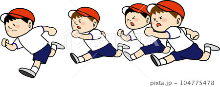 徒競争している男の子 104775478