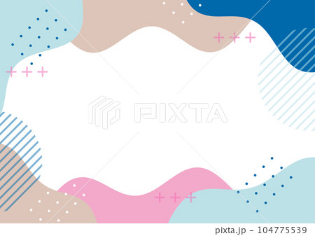 かわいい図形フレーム背景 かわいい図形フレーム背景 104775539