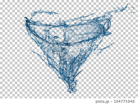青い水の渦と白背景 青い水の渦と白背景 104775848