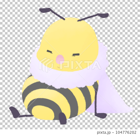 A bee sitting and yawning 104776202