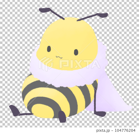 座っているミツバチのイラスト素材 [104776204] - PIXTA