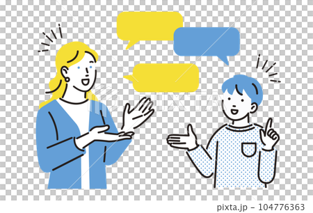 人物 英会話をする子供 104776363