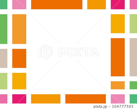 幾何学模様 ホワイトスペース 四角形 パステルカラー 幾何学模様 ホワイトスペース 四角形 パステルカラー 104777505