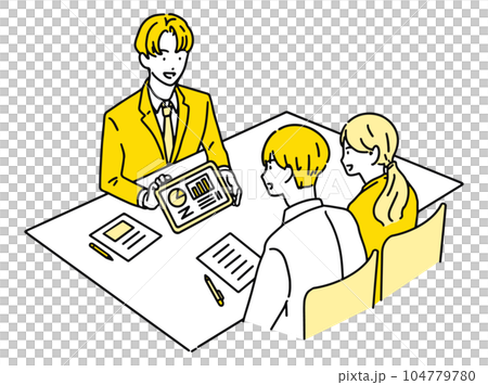 お客様に説明するビジネスパーソン 104779780