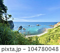積丹半島島武意海岸　階段からの景色 104780048
