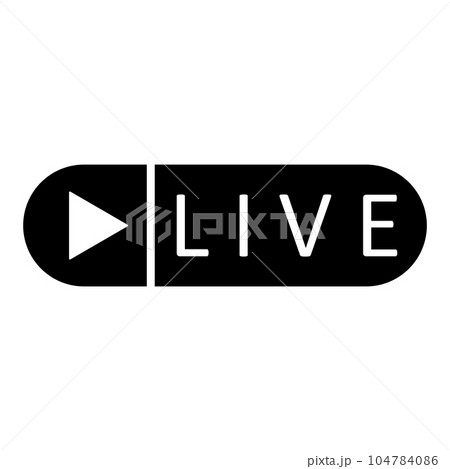 live broadcast icon vector 104784086