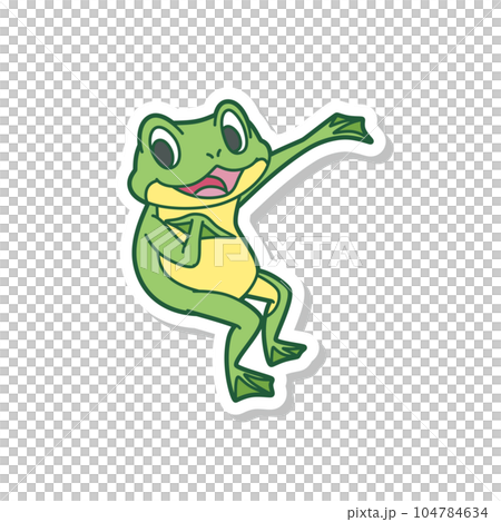唱歌的青蛙插圖標籤 104784634