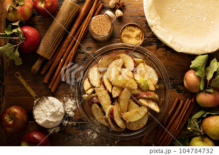 Making apple pie Making apple pie 104784732