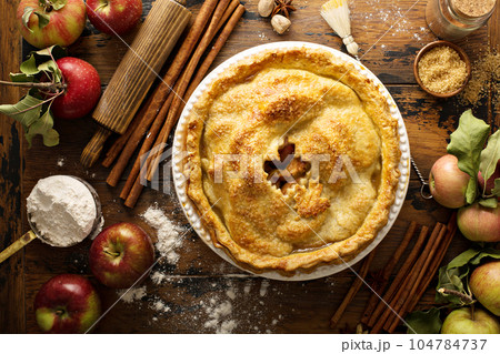 Homemade apple pie Homemade apple pie 104784737
