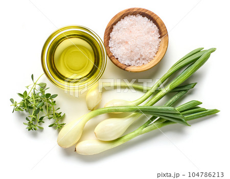 oil, salt and herbs oil, salt and herbs 104786213