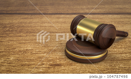 The wood hammer on table for laws and order concept 3d rendering The wood hammer on table for laws and order concept 3d rendering 104787498