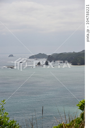 「種子島」東海岸、西之表市安城から犬城海岸に向かって 104788221