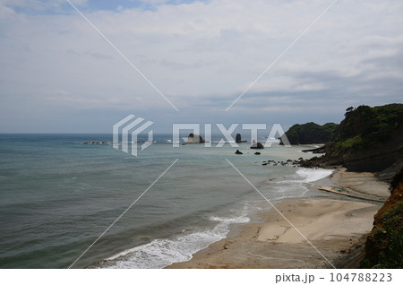 「種子島」東海岸、西之表市安城から犬城海岸に向かって 104788223